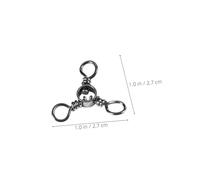 YARNOW 100 Pièces Connecteur d'accessoires Luya Traque de pêche à la pêche pivotant émerillons en Eau salée Acier Inoxydable