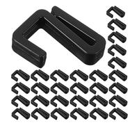 YARNOW 100 Pièces Crochets de S Plats en Plastique Noir pour Rangement
