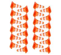 YARNOW 100 Pièces Jeu Éducatif de Mini Panneaux de Signalisation et Barrières Jouets de Circulation pour Garçon Fille Simulateur de Chantier et Sécurité Routière Cônes Orange