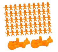 YARNOW 100 Pièces Mini Babies Figurines Orange Miniature Plastic Shower Party Supplies For Ice Cube Games And Souvenirs