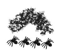 YARNOW 100 Pièces Mini Spiders Jouets Décorations Halloween Réalistes Accessoires de Fête Amusants pour Créer Une Atmosphère Effrayante Convient Aux Décors Intérieurs et Extérieurs