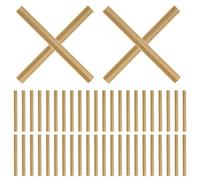 YARNOW 100pcs Tubes en Cuivre Doré pour Connexion de Tiges de Fleuriste, Améliorant Stabilité et Efficacité pour Tressage de Paniers et Projets Artisanaux