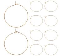 YARNOW 10pièces Boucles Oreilles Créoles Grandes Rondes Acier Inoxydable Légeres Confortables pour Femme Bijoux Élégants Adaptés aux Réunions Fêtes et Usage Quotidien