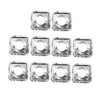 YARNOW 10pièces Lot De Couvercles De Brûleur Aluminium Résistants Chaleur Protection Anti-huile Pour Table De Cuisson Gaz Liner De Réchaud Réutilisable Et Facile à Nettoyer Carré Compatib
