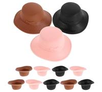 YARNOW 12 Chapeaux De Princesse pour Poupée Accessoires De Noël Chapeaux De Marionnette Accessoires De Costume De Poupée Housses De Bouteilles De Fête Chapeau Haut-De-Forme Bonhomme