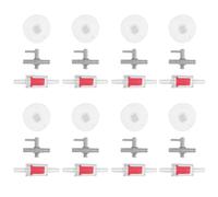 YARNOW 12 Ensembles Accessoires pour Pompe à Air Aquarium avec Valve Anti-Retour, Régulateur de Débit d'air Précis en Acier Inoxydable et Ventouse pour Aquarium à Domicile ou Bureau