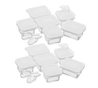 YARNOW 12 Ensembles Miniature Dollhouse Food Containers Transparent Plastic Storage Boxes Mini Snack Containers Miniature Kitchen Accessories for Educational Role Play and Creative