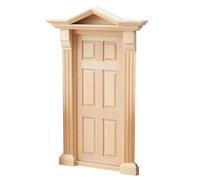 YARNOW 12 Non Peinte pour Maison de Poupée Accessoires pour Maison de Fées Porte Vierge en Bois pour Meubles Miniatures Décor Créatif et Bricolage
