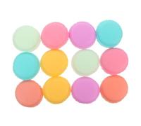 YARNOW 12 pièces Boîte de Rangement Macaron Mini Plastique pour Bijoux Anneaux Organisateur de Bureau Compact avec Ouverture Facile Couleur Mixte