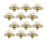 YARNOW 12 Pièces Breloques Abeilles en Alliage de Zinc pour Décoration D'ongles, Accessoires Manucure Créatifs et Sûrs, pour DIY Nail Art et Salons Professionnels