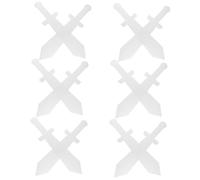 YARNOW 12 Pièces Lames à Graffitis en Carton Blanc à Fabriquer Soi-même, Accessoires de Costume Chevalier pour Cosplay Garçon et Filles, Jouets Factices Légers et Décorations Fête