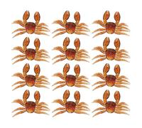 YARNOW 12 Pièces Leurres de Crabe Réalistes Imitation Appâts Artificiels pour Eau Douce et Salée Lot Complet de Leurre Souple Crab Shaped