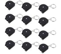 YARNOW 12 Pièces Mini Ruban à Mesurer Porte-clés en Acier au Carbone Boîtier Abs Compact, Mètre Ruban Rétractable Portable pour Usage Quotidien