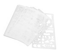 YARNOW 12 Pièces Pochoir de Peinture Gabarits Évidés Pet A6 Blanc, Réutilisable et Multiusage, pour Dessin DIY et Décoration Intérieure, Projet Scolaire