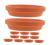 YARNOW 12 Pièces Soucoupe en Terre Cuite pour Pots de Fleurs, Petites Soucoupes pour Plantes, Ronde, 4,5, Orange, pour Plantes et Jardinières, Extérieur et Balcons, Anti-humidité, Facile