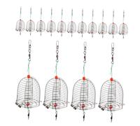YARNOW 15 pièces Cage à Appâts Acier Inoxydable Kit de Portable pour Conditions Extérieures Conserve Appât et Chances de Capture