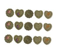 YARNOW 15 Pièces Gâteau d'herbe de Lapin mangeoire Rat Friandises foins Bistro Cookie Rabbit Bunny Chinchilla jouyet Toys collations de cobaye molaire de Hamster gâteaux d'herbe
