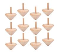 YARNOW 15 pièces Toupies Bois à Peindre Tournant Bois DIY pour Garçon Fille Toupies à Colorier pour Activités et Jeux Éducatifs Naturel