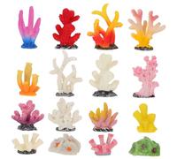 YARNOW 16 pièces Décoration Aquarium Artificiel Résine Miniatures Ornements Marins et Résistants pour Petits et Grands Bacs Décor Facile à Entretenir pour Paysage sous-Marin