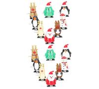 YARNOW 16 Pièces Jouets à Remonter Noël pour Garçon Fille Design Compact et Sûr de Fête Garçon Fille Jouets Mécaniques Amusants pour Lien Familial
