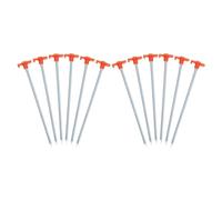 YARNOW 16 Pièces Piquets de Tente Robustes Acier Ancrages de Sol pour Camping Extérieur Fixation Profonde pour Sol Souple Résistants Au Vent pour Tentes et Auvents