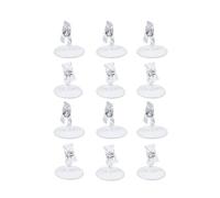 YARNOW 16pcs Clips de Siège Publicitaires Blancs en Plastique Réutilisables et Pivotants pour Photos et Mémos, Supermarché et Restaurant