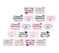 YARNOW 18 Feuilles Boule pop Sticker pastel or et enfants célibataire Graduation bleu ballons décoration Félicitations Grade Stickers autocollant diplômé autocollants