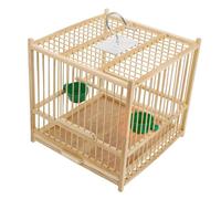 YARNOW 1ensemble Cage à Oiseaux Bambou avec Suspendu Enclos pour Perruches Et Petits Oiseaux Design Élégant Et Spacieux Intérieur Extérieur Facile à Nettoyer Et Pratique