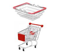 YARNOW 1Ensemble Panier Shopping Inoxydable pour Garçon Fille Panier de Courses Portable pour Jeu de Rôle et Imagination