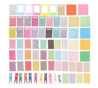 YARNOW 1ensemble Set de Cadres Photo Autocollants avec Stickers Bordure pour Mini Décoration Murale Facile pour Affichage Photos et Pellicule Instantanée