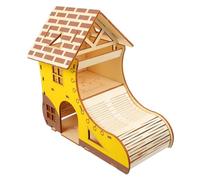 YARNOW 1pièce Hamster Climbing Frame Jouet Bois pour Petit Animal Cabane Naturelle à Plusieurs Niveaux pour Hamsters Et Gérbilles Accessoire De Jeu pour Habitat Animalier