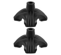 YARNOW 2 embouts de canne autoportants, base quadruple en caoutchouc de | Embase à quatre branches pour cannes de marche, diamètre 2,2 cm (0,86 pouce), avec patin antidérapant ultra-résistant et