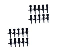 YARNOW 2 Ensembles Accessoires De Pompe À Aérateur Accessoires D'aquarium Réservoir Petit Connecteur d'air D'aquarium Tuyau De Pompe À Air D'aquarium Plastique Black 10 Pièces * 2