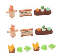 YARNOW 2 Ensembles Accessoires Miniatures Ferme Miniature Épouvantail Radis Chou pour Paysage Micro Éléments Décoratifs