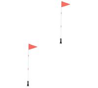YARNOW 2 Ensembles Drapeau de Sécurité Garçon Fille Triangulaire de Accessoire Velo Garçon Fille Au Vent Facile à Installer et Stocker Couleur Aléatoire