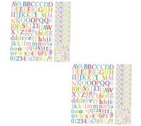 YARNOW 2 Ensembles Kit De Numéros De Lettres En Vinyle Auto-adhésif Lettre Numéro Autocollants Autocollant De Chiffres Boîte Aux Lettres Stickers Décalcomanies Alphabet 10 Feuilles*2