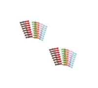 YARNOW 2 Ensembles Mini Clôtures Colorées pour Décoration De Miniatures Accessoire DIY pour Scènes Miniatures 7 Pièces * 2