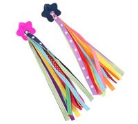 YARNOW 2 Paires Rubans pour Guidon de Vélo Garçon et Filles, Plastique | Décoration Colorée, Effet Accrocheur, pour Scooter et Bike, Tissu Léger, Accessoire Garçon et Filles