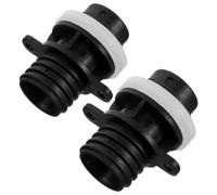 YARNOW 2 Pièces Adaptateur de Valve d'air en PVC Noir pour Kayak Gonflable et Bateau, Design Compact pour Activités de Plein Air et Aventures en Extérieur