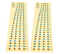 YARNOW 2 Pièces Autocollants de Pratique pour Basse Stickers pour Fretboard avec Notes de Gammes Accessoire Pratique pour Débutants Musique