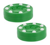YARNOW 2 Pièces Balles de Hockey Glace Réutilisables Vertes en PP