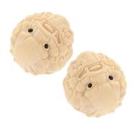 YARNOW 2 pièces Balles de Massage en Bois Sculptées Lot de Boules Portables Lisses pour Exercice et Massage des Mains Boules Pratiques pour Entraînement et Relaxation des Doigts