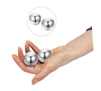YARNOW 2 pièces Balles Métalliques de Massage pour Mains Boules de Santé pour Exercice et Relaxation Balle Palper Anti-stress et Outil Massage Manuel