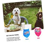 YARNOW 2 Pièces Bandanas Anniversaire pour Chien Respirant Serviettes Salivaires Triangulaires Durables Accessoires pour Animaux pour Chiots