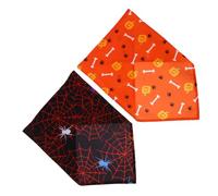 YARNOW 2 Pièces Bandanas Halloween pour Chiens et Bandanas Respirant et Lavable Accessoires Cosplay Confortables pour Animaux de Compagnie