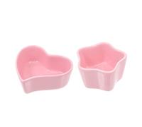 YARNOW 2 Pièces Bol De Nourriture Jouets pour Rats Mangeoire Bols pour Petits Animaux Gerbille De Rat Gamelle Double Chien Verser Jouets pour Hamsters Cages Sable Céramique Rose