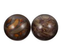 YARNOW 2 pièces Boules de Massage Baoding Pierre pour Exercices des Mains Petites Boules Roulantes Portables Lot pour Relaxation et Renforcement Musculaire