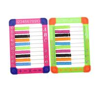 YARNOW 2 Pièces Boulier Éducatif pour Garçon Fille de Comptage Mathématique avec Perles pour Garçons et Filles Apprentissage des Chiffres et Lettres Couleur Aléatoire