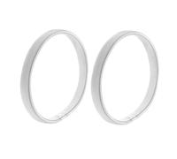 YARNOW 2 pièces Bracelets Métalliques Extensibles pour Homme Brassards Anti-dérapants pour Manches Longues Accessoires Durables et Ajustables Lot de Argentées