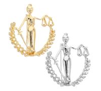 YARNOW 2 Pièces Broche Balance Justice Alliage pour Costume Épingle Col Scales Brooch Symbole Éthique pour Avocats et Juges Accessoire Formelle et Sécurisé